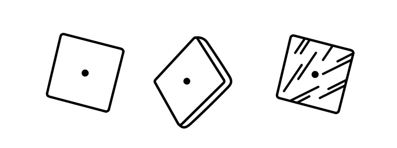 Three-dimensional trademark: the shape of THE CRACKERS cracker in three views, Ukrainian certificate 389472