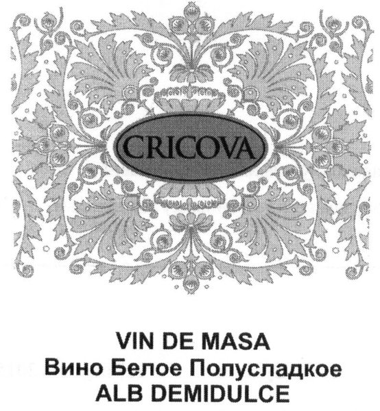Торговельна марка CRICOVA за свідоцтвом №215574