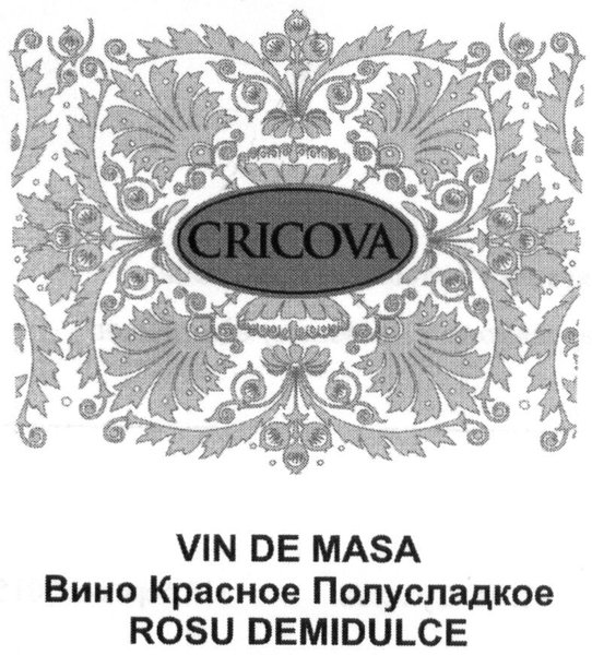 Торговельна марка CRICOVA за свідоцтвом №215576