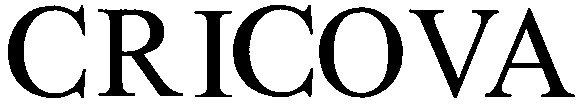 Торговельна марка CRICOVA за свідоцтвом №31978